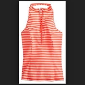NWOT J. Crew Orange Striped Tank Rashguard